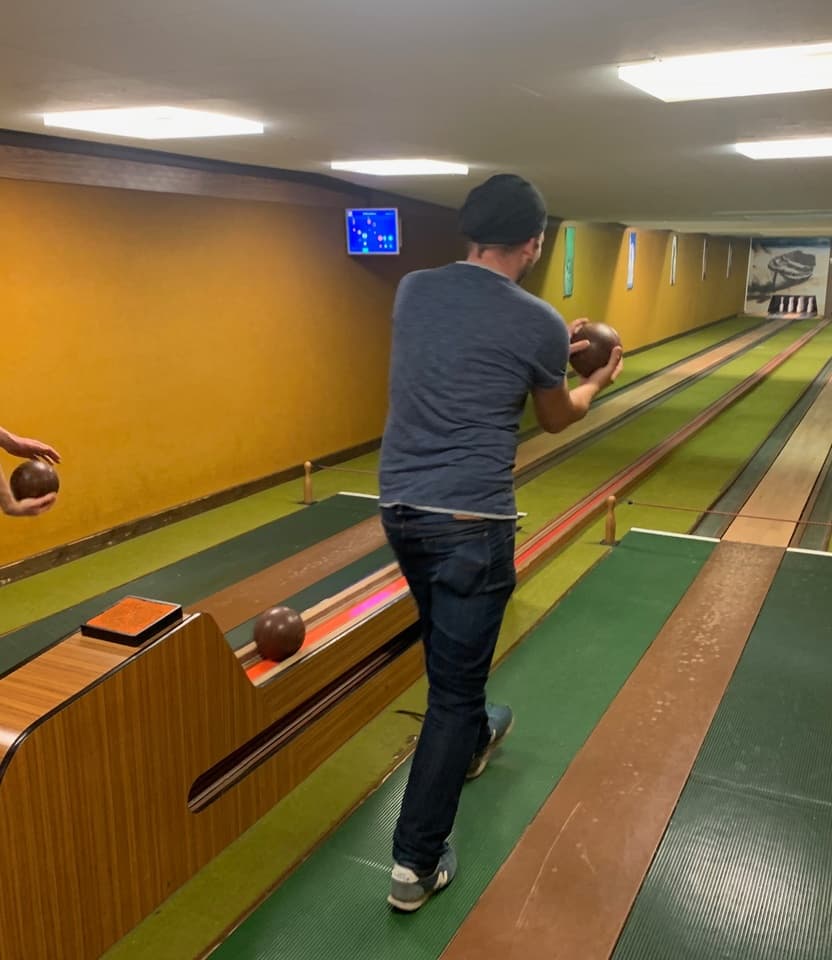 In-house bowling alley